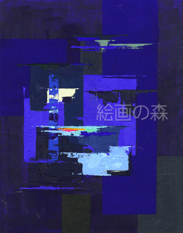 静かな青拡大