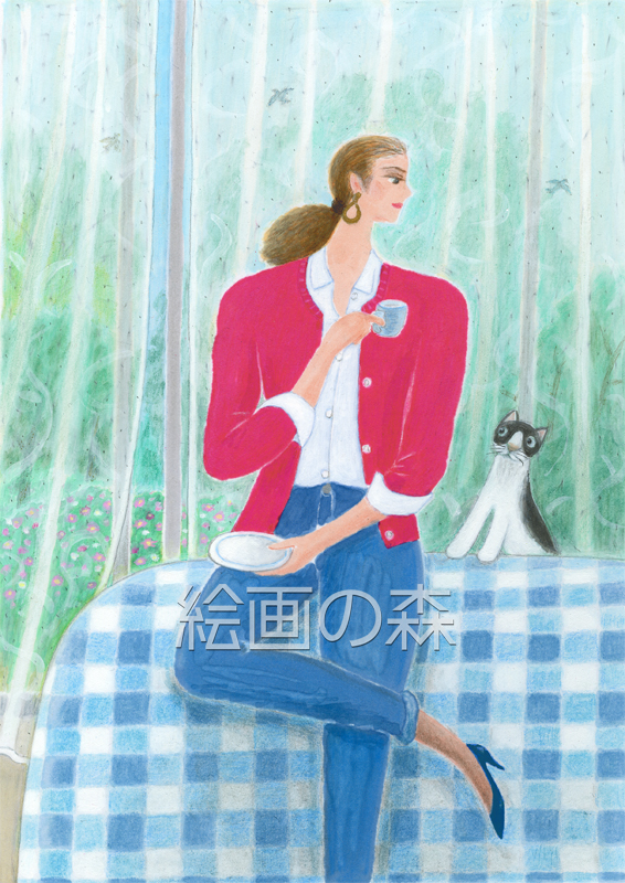 午後のティータイム：拡大