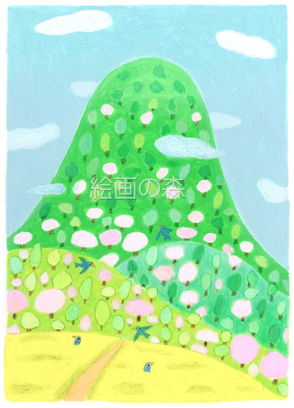春の山拡大