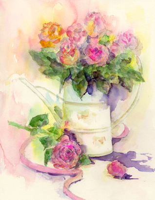 バラの花たば