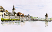 ルツェルン　カペラ橋（スイス）