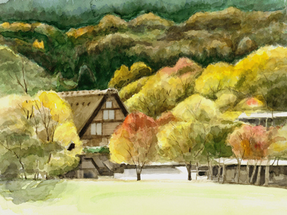 白川郷　秋色１